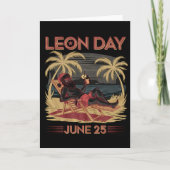 Leon Day June 25 Santa Beach 6 Months To Christmas カード (正面)