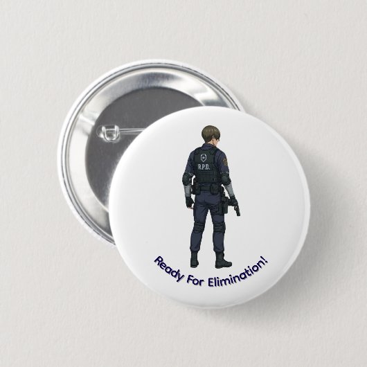 leon kennedy Button 缶バッジ (正面&裏面)