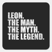Leon name, Leon The Man The Myth The Legend スクエアシール (正面)