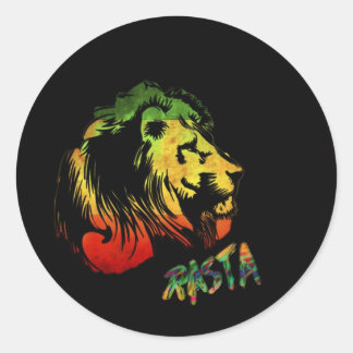 león rasta ラウンドシール