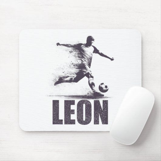 Leon Soccer Boys Personalized First Name Leon マウスパッド (マウス)