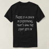 Leonard Cohen, “There is a crack in everything, th Tシャツ (デザイン正面)