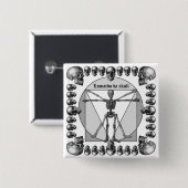 Leonardo da skull 3 缶バッジ (正面&裏面)