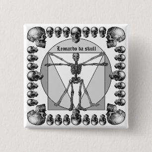 Leonardo da skull 3 缶バッジ