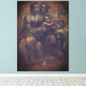 Leonardo da Vinci Burlington-Karton Anna Selbdritt キャンバスプリント (インサイチュ (ウッドフロア))