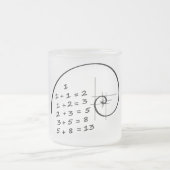 Leonardo da Vinci. Golden Ratio. De gulden snede. フロストグラスマグカップ (中央)