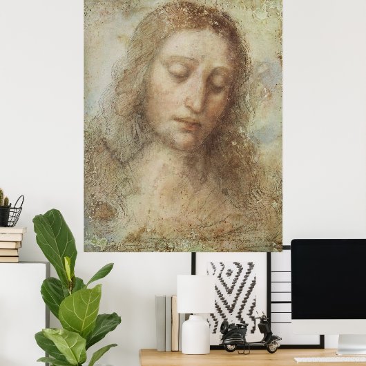 Leonardo da Vinci Head of Christ Poster ポスター (ホームオフィス)