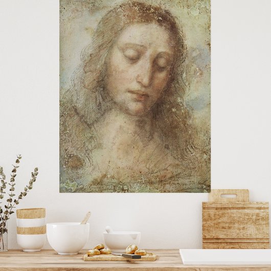 Leonardo da Vinci Head of Christ Poster ポスター (キッチン)