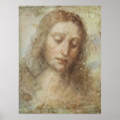 Leonardo da Vinci Head of Christ Poster ポスター (正面)