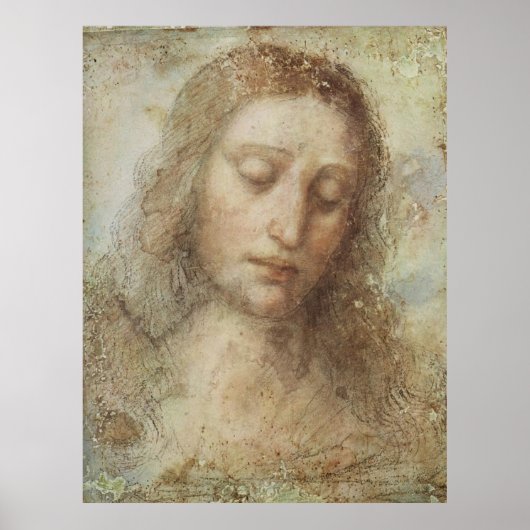Leonardo da Vinci Head of Christ Poster ポスター (正面)