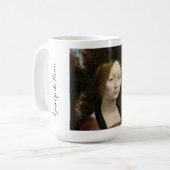 Leonardo da Vinci painting of Ginevra de' Bencimug コーヒーマグカップ (正面左)
