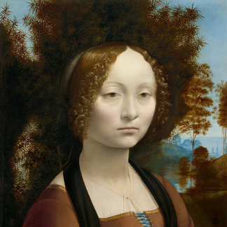 Leonardo da Vinci painting of Ginevra de' Bencimug コーヒーマグカップ