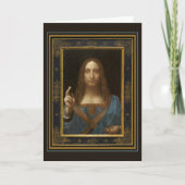 Leonardo da Vinci Salvator Mundi Greeting Card カード (正面)