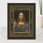 Leonardo da Vinci Salvator Mundi Greeting Card カード (正面)