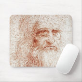 Leonardo da Vinci Self Portrait Art Mouse Pad マウスパッド (マウス)
