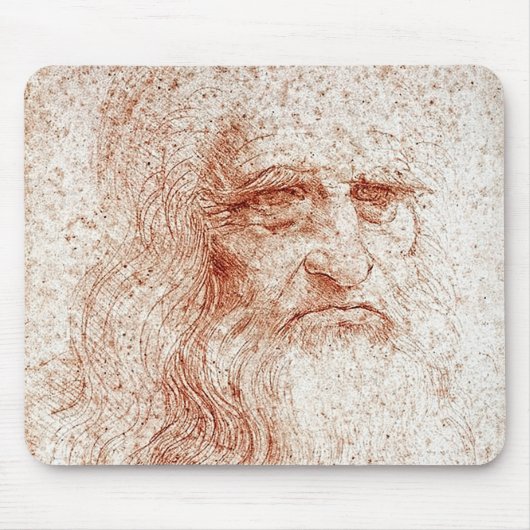 Leonardo da Vinci Self Portrait Art Mouse Pad マウスパッド (正面)