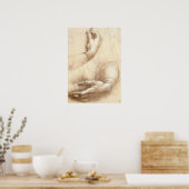 Leonardo da Vinci Study of Arms and Hands Poster ポスター (キッチン)