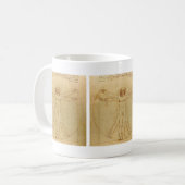 Leonardo da Vinci , Vitruvian Man コーヒーマグカップ (正面左)