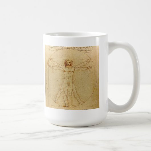 Leonardo da Vinci , Vitruvian Man コーヒーマグカップ (右)