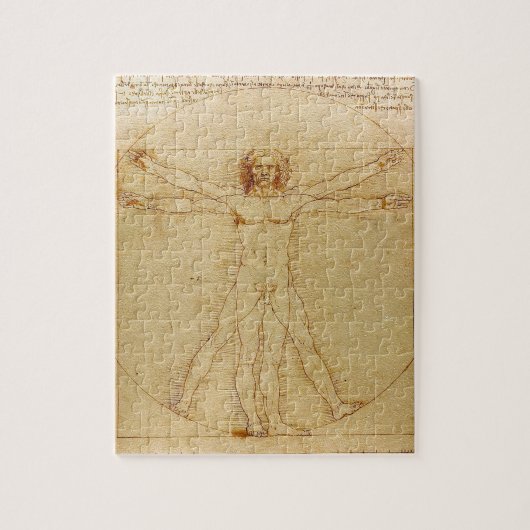 Leonardo da Vinci , Vitruvian Man ジグソーパズル (縦)