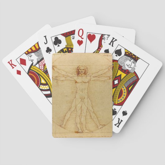 Leonardo da Vinci , Vitruvian Man トランプ (裏面)