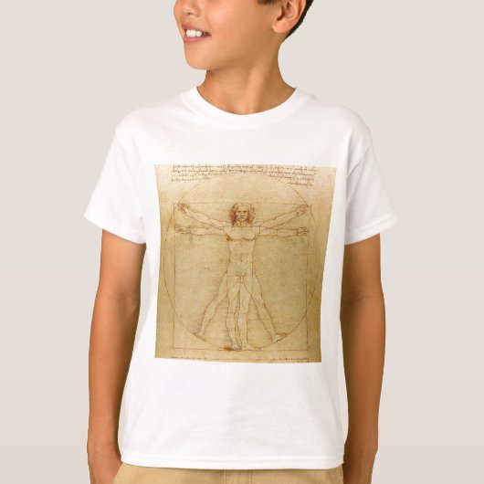 Leonardo da Vinci , Vitruvian Man Tシャツ (正面)
