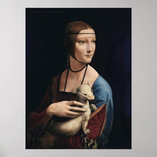 Leonardo da Vinci's Lady with an Ermine  ポスター (正面)