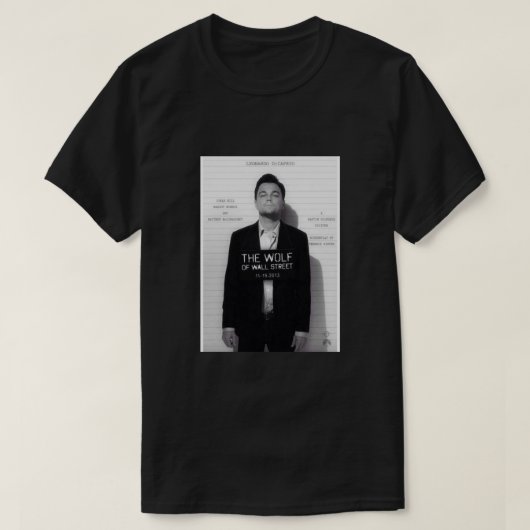 Leonardo Di Caprio - The Wolf of Wall Street Tシャツ (デザイン正面)