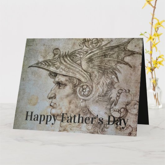 Leonardo’s Helmeted Warrior カード (黄色い花)