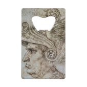 Leonardo’s Helmeted Warrior  クレジットカード栓抜き (正面)