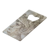 Leonardo’s Helmeted Warrior  クレジットカード栓抜き (正面アングル)