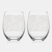 Leonardo's Helmeted Warrior    ステムなしワイングラス (裏面)