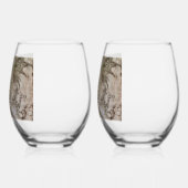 Leonardo's Helmeted Warrior    ステムなしワイングラス (左)