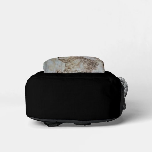 Leonardo's Helmeted Warrior  プリントバックパック (底面)