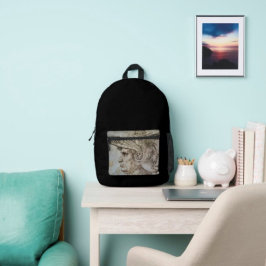 Leonardo's Helmeted Warrior  プリントバックパック