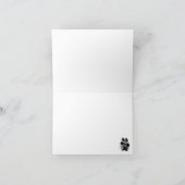 Leonbergerの子犬のクリスマス シーズンカード (内部)