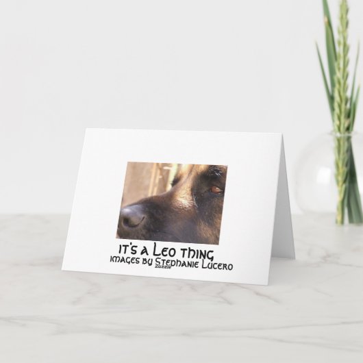 Leonbergerの悔やみや弔慰カード カード (裏面)