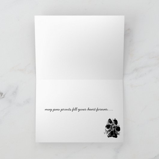 Leonbergerの悔やみや弔慰カード カード (内部)