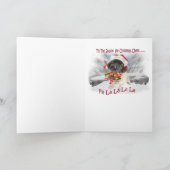 Leonbergerサンタの足のクリスマスカード シーズンカード (内部)