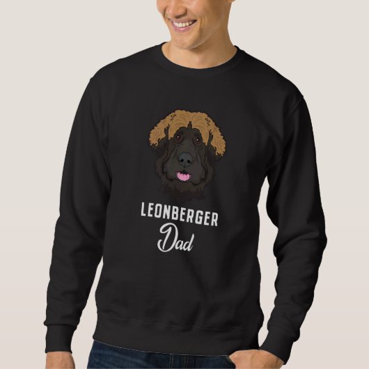 Leonberger Cute Dog Dad スウェットシャツ (正面)