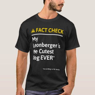 Leonberger Dogファクトおもしろいチェック Tシャツ
