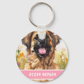 Leonberger Dog Tag – Custom Info キーホルダー (裏面)