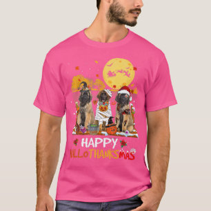 Leonberger Happy Hallothanksmas Halloween Thanksgi Tシャツ