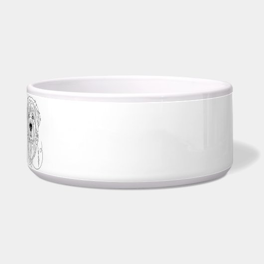 Leonberger Minimalist Line Art personalized bowl ボウル (右)