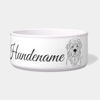 Leonberger Minimalist Line Art personalized bowl ボウル