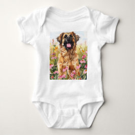Leonberger Watercolor Baby Bodysuit ベビーボディスーツ