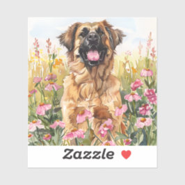 Leonberger Watercolor Sticker (Die-cut) シール