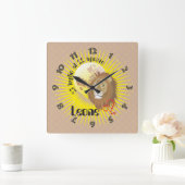 Leone 23 luglio al 22 agosto Orologio スクエア壁時計 (ホーム)