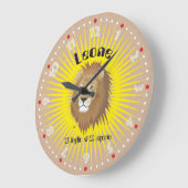 Leone 23 luglio al 22 agosto Orologio ラージ壁時計 (傾斜)