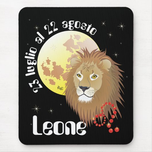 Leone 23 luglio al 22 agosto Tappetini per mouse マウスパッド (正面)